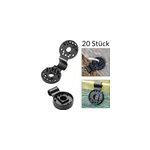 Set de 20 clips de fixation 3, 8cm noir Set de 20 clips de fixation 3, 8cm noir