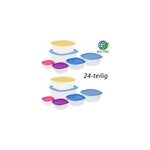Set de 24 bo�tes de conservation avec couvercle - tailles et couleurs diff�rentes