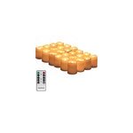 Set de 24 bougies led en cire v�ritable avec t�l�commande