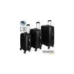 Set de 3 valises �tui rigide avec verrou pour business voyage - noir