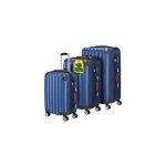 Set de 3 valises renforc�es bleu - m l xl