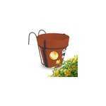 Set de 6 pots de fleurs en terre cuite 20x28cm avec support
