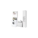 Set de meubles de salle de bain blanc