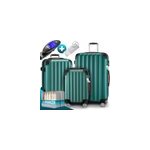 Set de valises rigides baseline 3pcs vert abs accessoires