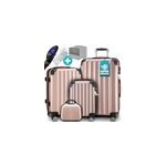 Set de valises rigides baseline 4 pcs ros� abs accessoires