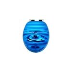 Si�ge de toilette avec fermeture � amortisseur - abattant wc - drops in water