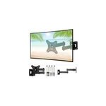 Support mural fixation murale tv �cran led / plasma max 27 pouces acier noir