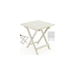 Table d'appoint 46cm - blanc antique en bois d'acacia - petit table basse