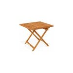 Table d'appoint de jardin 70x70x73cm pliable bois d'acacia Table d'appoint de jardin 70x70x73cm pliable bois d'acacia