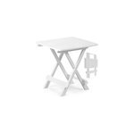 Table d'appoint de jardin blanche 45x43x50cm pliable