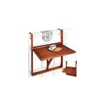 Table de balcon suspendue 64x45x87cm en bois pliable