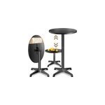 Table de bar pliable ronde 60cm réglable en hauteur 70 - 115cm Table de bar pliable ronde 60cm réglable en hauteur 70 - 115cm