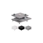 Table basse new york grise 60x60cm rotative