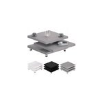 Table basse new york grise 72x72cm rotative