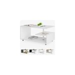 Table basse orlando blanc 95x55x50cm
