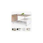 Table basse orlando blanc / ch�ne 95x55x50cm