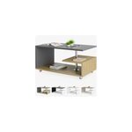 Table basse orlando bois / gris 95x55x50cm