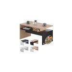 Table basse sacramento bois / gris 95x55x50cm