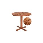 Table en bois d'acacia huil� sunrise 70, 5cm brun pour jardin