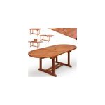 Table en bois d'eucalyptus fsc ; vanamo 200cm pour jardin