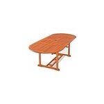 Table en bois pour jardin 250cm eucalyptus extensible