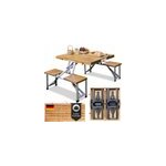 Table de camping en alu avec 4 chaises pliables
