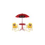 Table et chaises pour enfant avec parasol ajustable Table et chaises pour enfant avec parasol ajustable