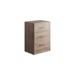 Table de chevet eloise chne 54x39x28cm 3 tiroirs