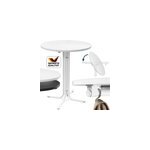 Table haute blanche 80x110cm ronde pliable Table haute blanche 80x110cm ronde pliable