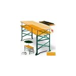 Table haute en bois pliable 170cm avec emplacement parasol