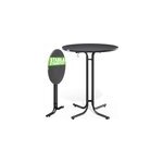 Table haute grise 80x110cm ronde pliable Table haute grise 80x110cm ronde pliable