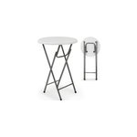 Table haute pliable - table de bar pliante en mdf blanc aspect de bois