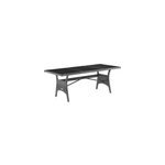 Table de jardin takeo grise 190x90x74cm en polyrotin et wpc Table de jardin takeo grise 190x90x74cm en polyrotin et wpc