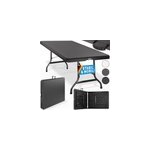 Table pliable anthracite 183x76cm en plastique robuste