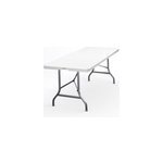 Table pliable blanche 220x70x72cm en plastique pour jardin Table pliable blanche 220x70x72cm en plastique pour jardin