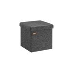 Tabouret gris fonc 38x38x38 cm pouf coffre de rangement