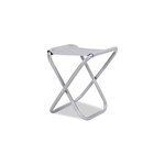 Tabouret pliant gris - 100kg max - camping jardin p�che repose pied