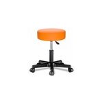 Tabouret  roulettes orange pivotable 360 hauteur rglable