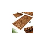 Tapis de bain 80x50cm en bois d'acacia certifi� fsc