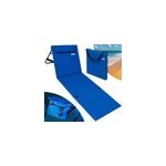 Tapis de plage bleu 158cm x 56cm avec dossier et sangles