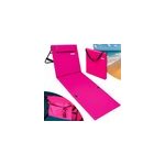 Tapis de plage rose 158cm x 56cm avec dossier r�glable