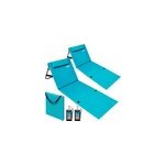 Tapis de plage, set de 2, turquoise 158x56x46cm rembourr�