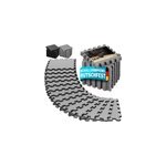 Tapis puzzle 18pcs bleu 30x30cm 1, 5 m� en mousse