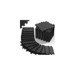 Tapis puzzle 6pcs gris 183, 5x123, 5cm 2, 28 m� en mousse