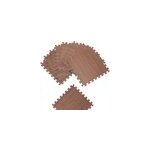 Tapis puzzle 8pcs aspect bois marron fonc� 180x90cm