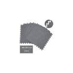 Tapis puzzle aspect moquette grise - 6 pi�ces