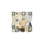 Tapis puzzle mousse gris 30x30 cm 86 pices
