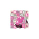 Tapis puzzle mousse rose 30x30 cm 86 pices