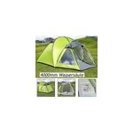 Tente igloo avec auvent 3 personnes 220 - 150 x 250 x 164 cm vert / gris camping