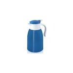 Thermos isotherme bleu / blanc - 1 litre - boissons chaudes froides - caf� th�